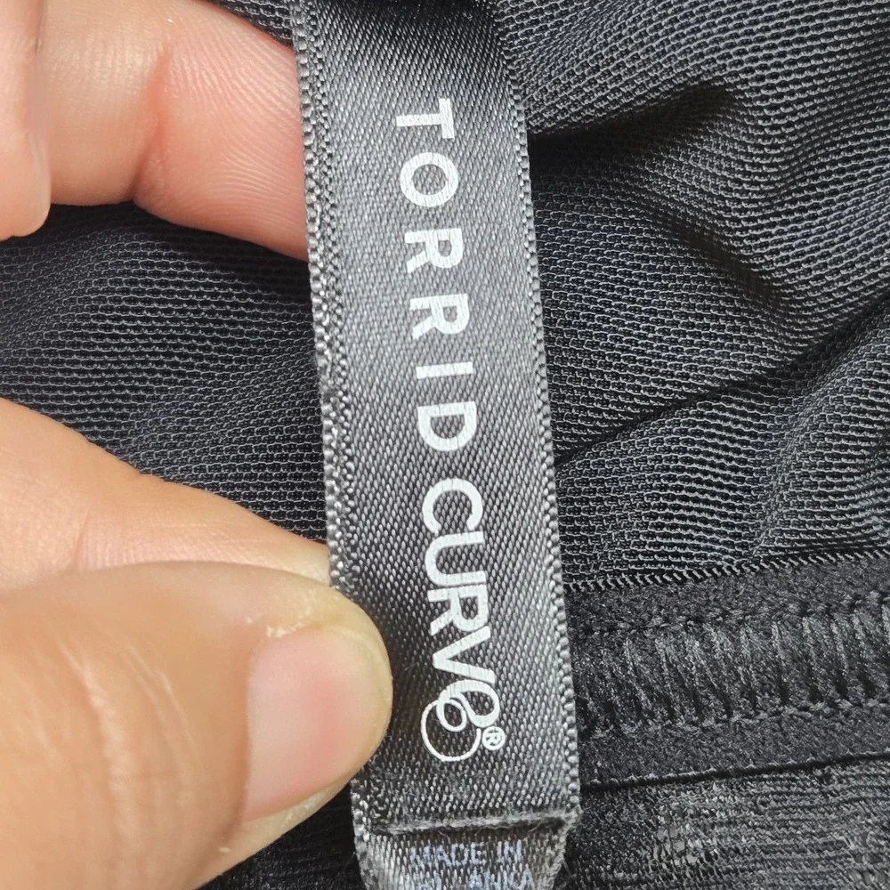 Torrid‎ Curve Women Bra 3X Black Bralette Wireless Lace Blended READ